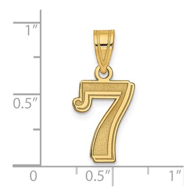 14K Yellow Gold Number 7 Pendant – view 3