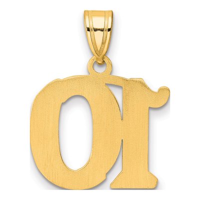 14K Yellow Gold Number 10 Pendant – view 4