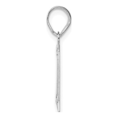 14K White Gold Number 11 Pendant – view 2
