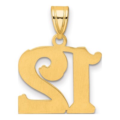 14K Yellow Gold Number 12 Pendant – view 4