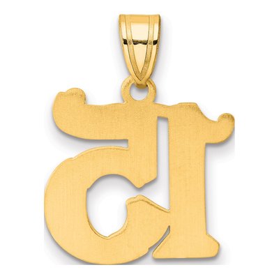 14K Yellow Gold Number 15 Pendant – view 4