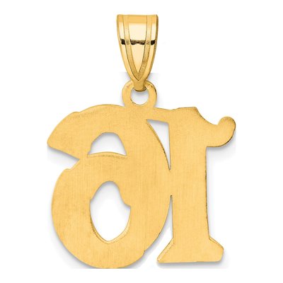 14K Yellow Gold Number 16 Pendant – view 4