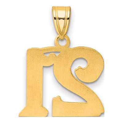 14K Yellow Gold Number 21 Pendant – view 4