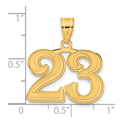 14K Yellow Gold Number 23 Pendant – view 5
