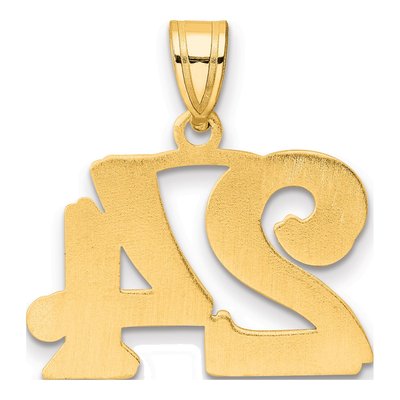 14K Yellow Gold Number 24 Pendant – view 4