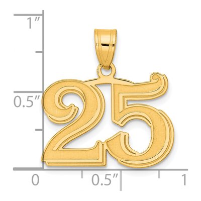 14K Yellow Gold Number 25 Pendant – view 5