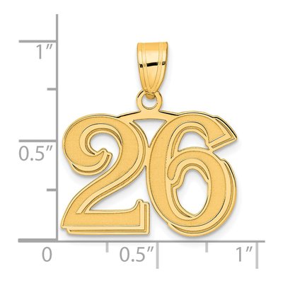 14K Yellow Gold Number 26 Pendant – view 5