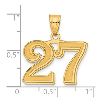14K Yellow Gold Number 27 Pendant – view 5