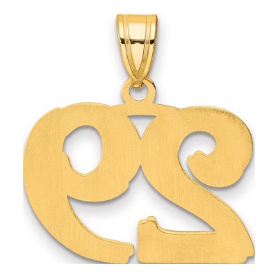 14K Yellow Gold Number 29 Pendant – view 4