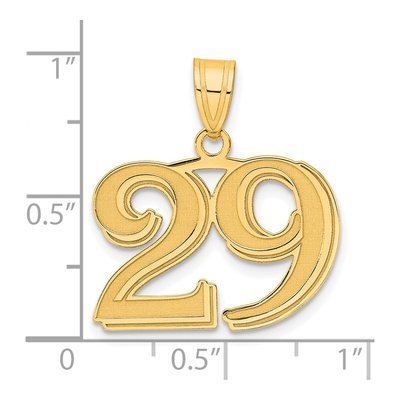14K Yellow Gold Number 29 Pendant – view 5