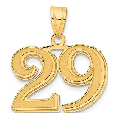 14K Yellow Gold Number 29 Pendant