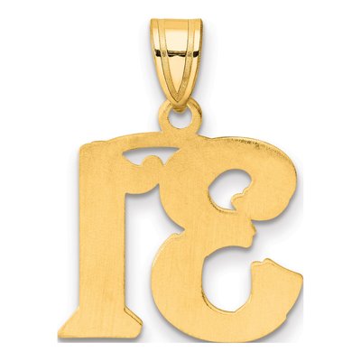 14K Yellow Gold Number 31 Pendant – view 4
