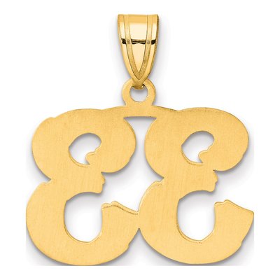 14K Yellow Gold Number 33 Pendant – view 4
