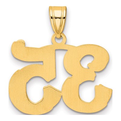 14K Yellow Gold Number 35 Pendant – view 4