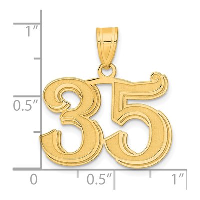 14K Yellow Gold Number 35 Pendant – view 5