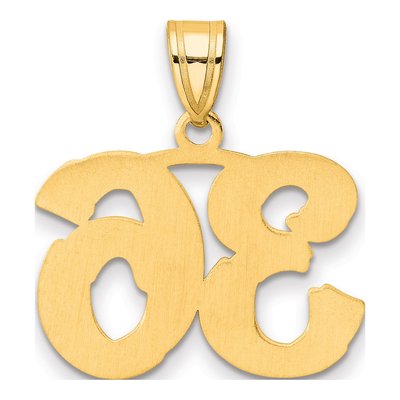 14K Yellow Gold Number 36 Pendant – view 4