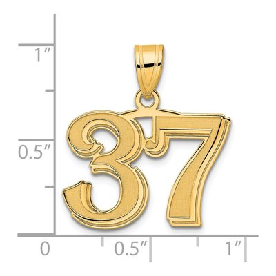 14K Yellow Gold Number 37 Pendant – view 5