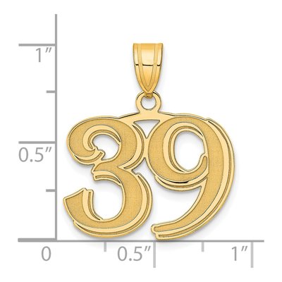 14K Yellow Gold Number 39 Pendant – view 5