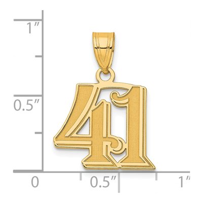 14K Yellow Gold Number 41 Pendant – view 5