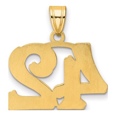 14K Yellow Gold Number 42 Pendant – view 4
