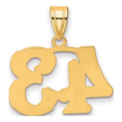 14K Yellow Gold Number 43 Pendant – view 4