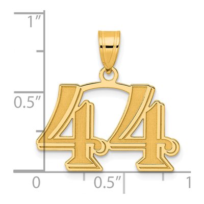14K Yellow Gold Number 44 Pendant – view 5