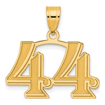 14K Yellow Gold Number 44 Pendant