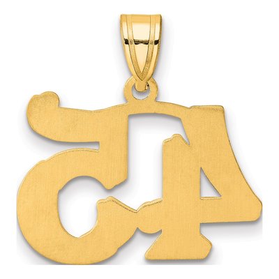 14K Yellow Gold Number 45 Pendant – view 4