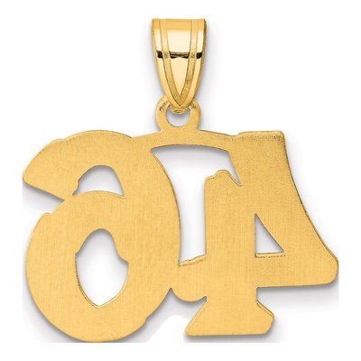 14K Yellow Gold Number 46 Pendant – view 4