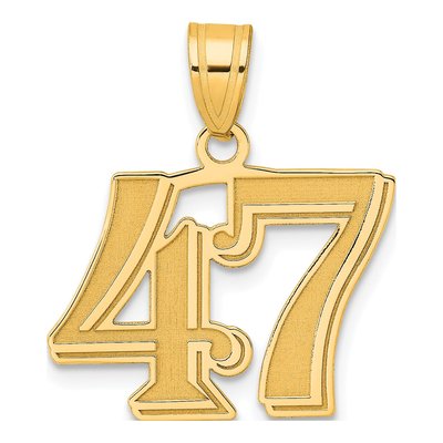14K Yellow Gold Number 47 Pendant