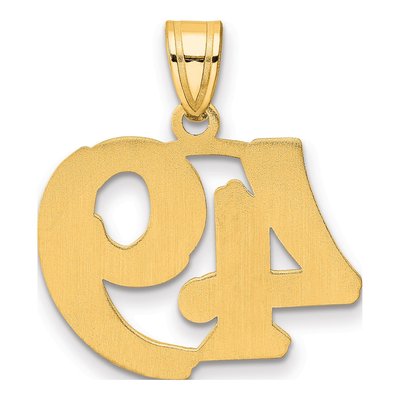 14K Yellow Gold Number 49 Pendant – view 4