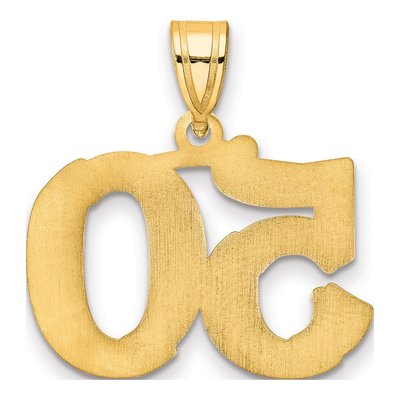 14K Yellow Gold Number 50 Pendant – view 3