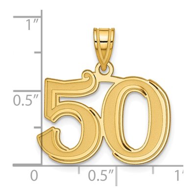 14K Yellow Gold Number 50 Pendant – view 4