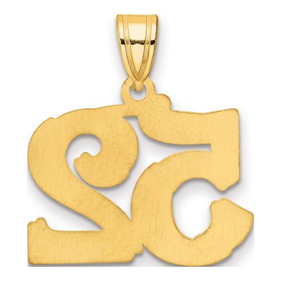 14K Yellow Gold Number 52 Pendant – view 3