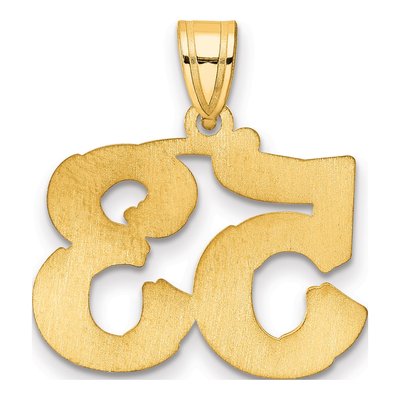 14K Yellow Gold Number 53 Pendant – view 3
