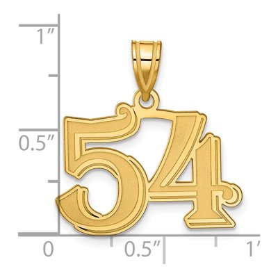 14K Yellow Gold Number 54 Pendant – view 4