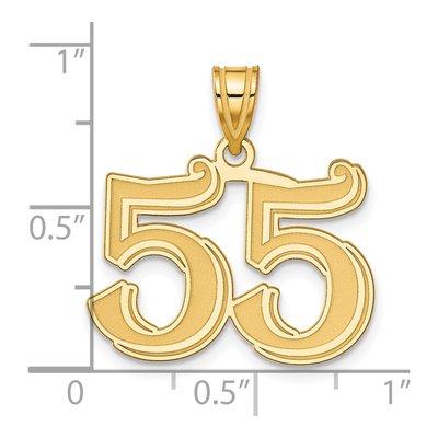 14K Yellow Gold Number 55 Pendant – view 4