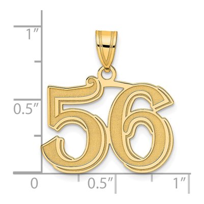 14K Yellow Gold Number 56 Pendant – view 5