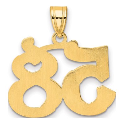 14K Yellow Gold Number 58 Pendant – view 4