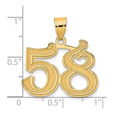 14K Yellow Gold Number 58 Pendant – view 5