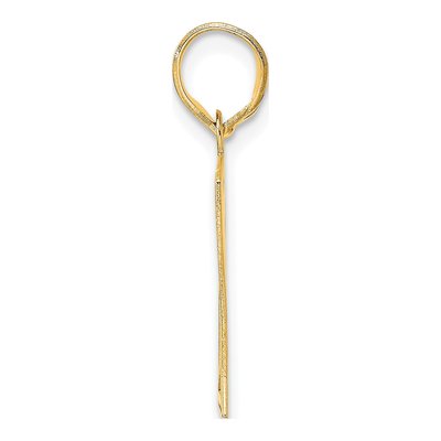 14K Yellow Gold Etched Number 61 Pendant – view 3