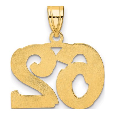 14K Yellow Gold Number 62 Pendant – view 4