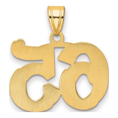 14K Yellow Gold Number 65 Pendant – view 4