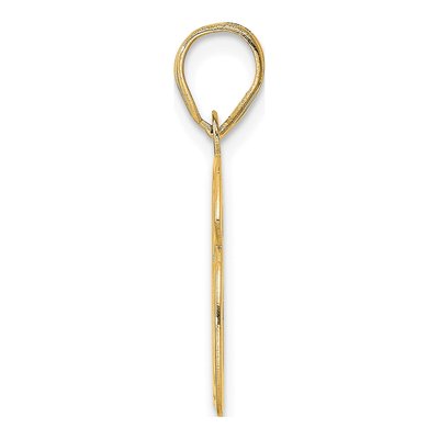 14K Yellow Gold Etched Number 66 Pendant – view 3