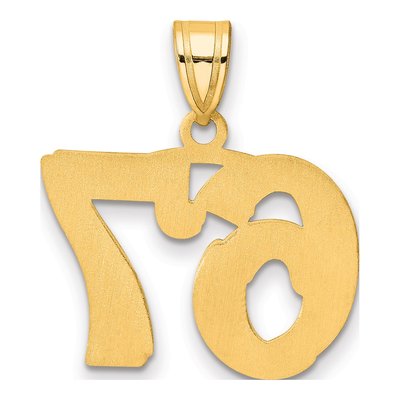 14K Yellow Gold Number 67 Pendant – view 4