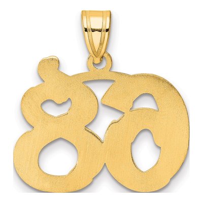 14K Yellow Gold Number 68 Pendant – view 4