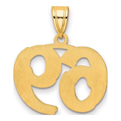 14K Yellow Gold Number 69 Pendant – view 4