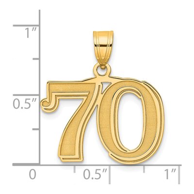 14K Yellow Gold Number 70 Pendant – view 5