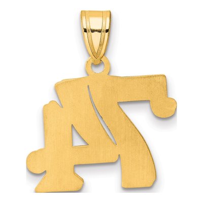 14K Yellow Gold Number 74 Pendant – view 4