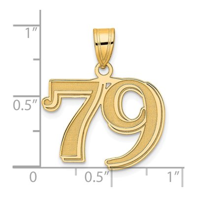 14K Yellow Gold Number 79 Pendant – view 5